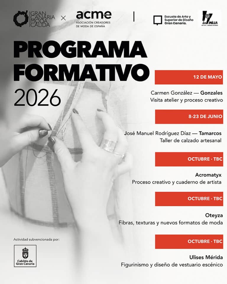 Gran Canaria Moda Cálida y ACME refuerzan su apuesta por el talento joven con un nuevo programa formativo en las aulas